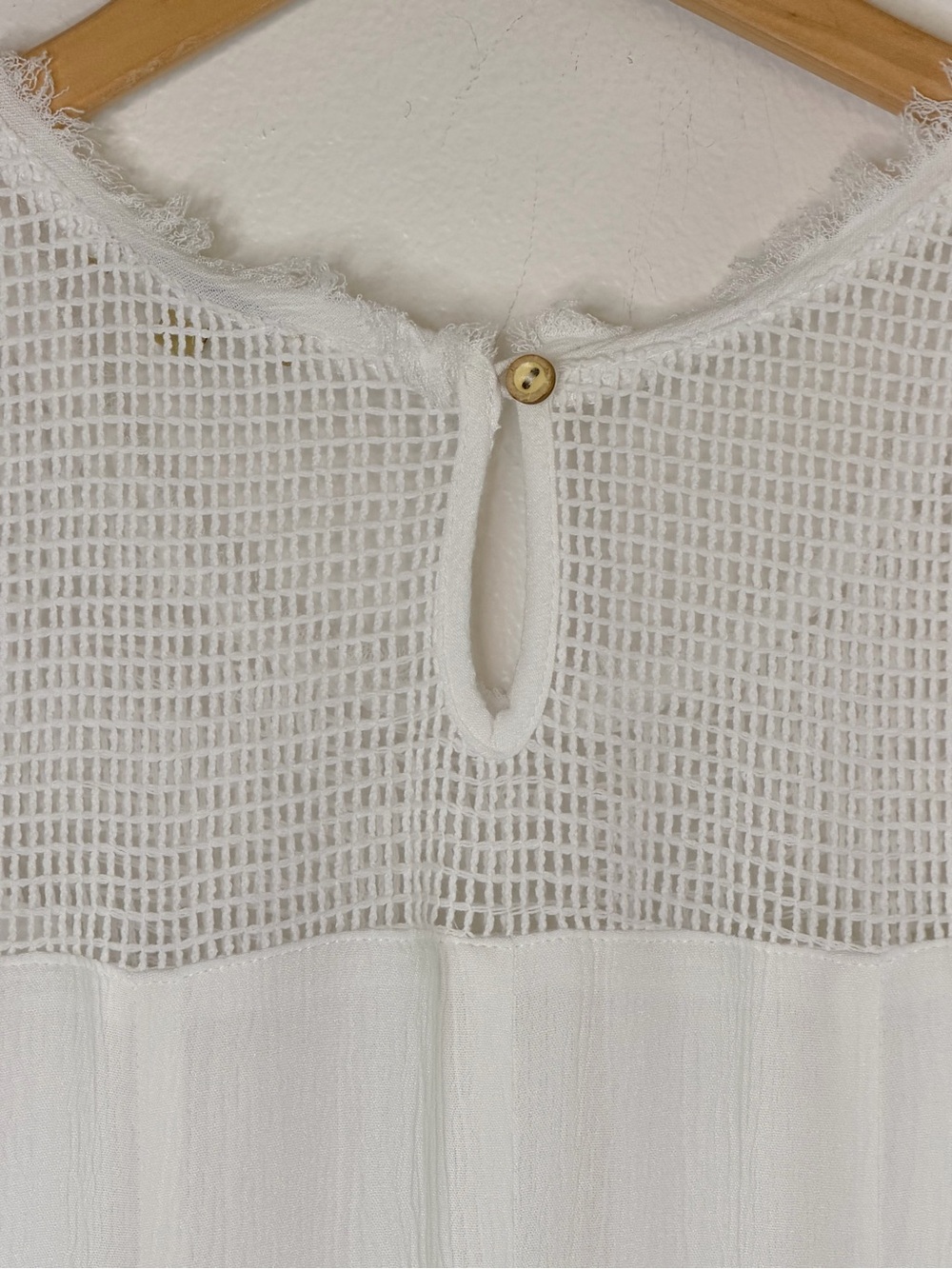 NEW Democracy Tassel and Lace Detail Lined Midi Dress in White Womenβs Size S - Picture 10 of 15